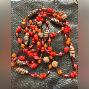 Gorgeous Murano Glass Beaded necklace 28”